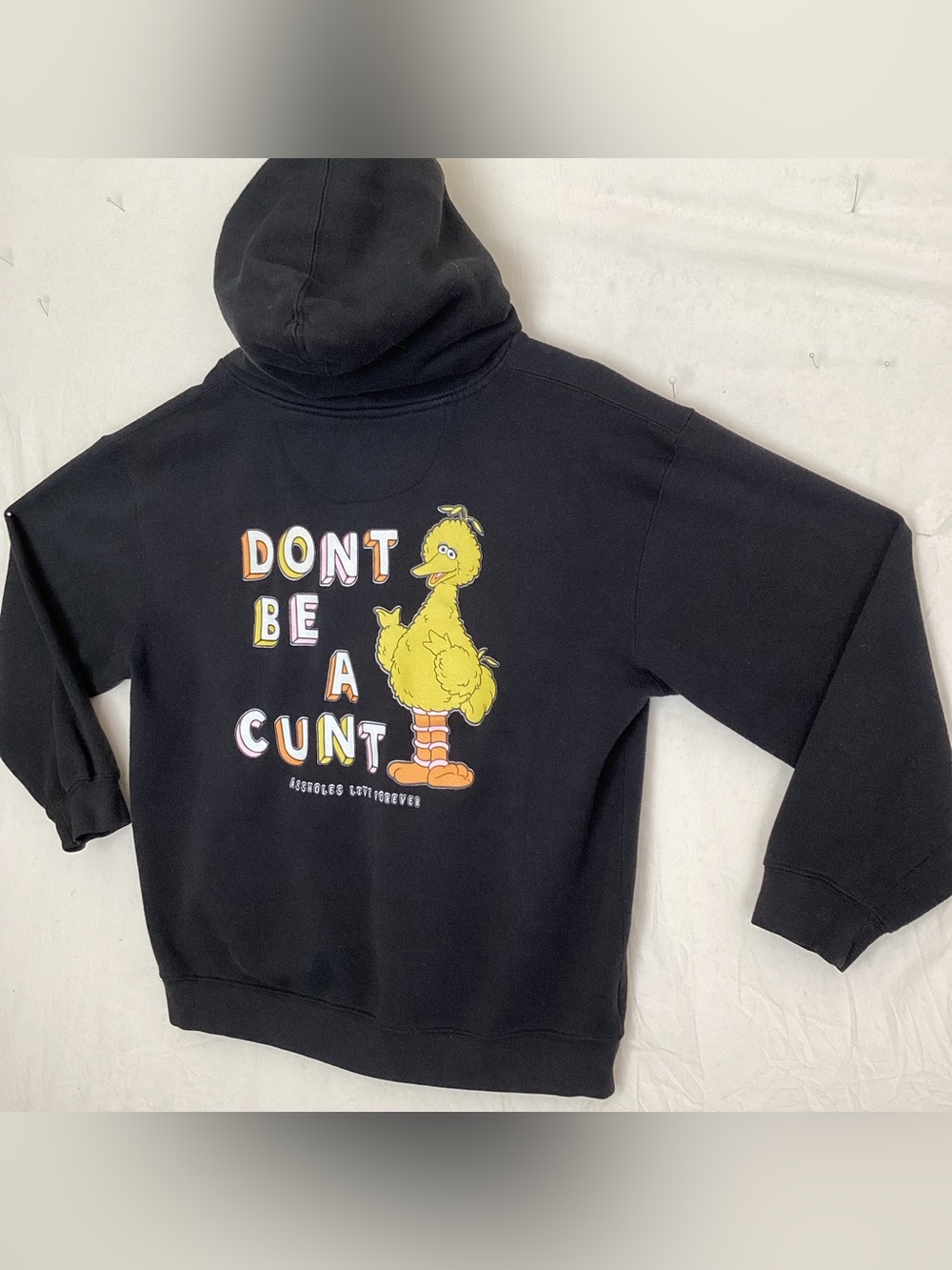 A-holeś live forever don’t be a €unt hoodie sweatshirt big bird - Picture 8 of 10